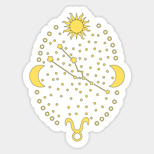 Taurus design Sticker by rachelaranha